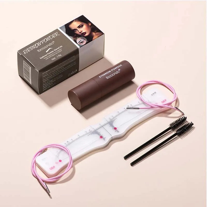 Kit with reusable brow stencils