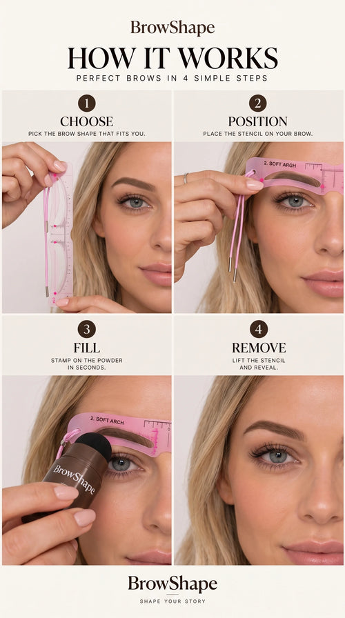 MyBrowShape™ — Eyebrow Stamp Stencil + FREE Gift: Eyebrow Stamp